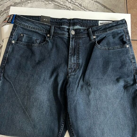 Buffalo David Button Slim Straight Stretch Denim - Picture 4 of 8